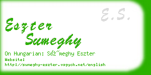 eszter sumeghy business card